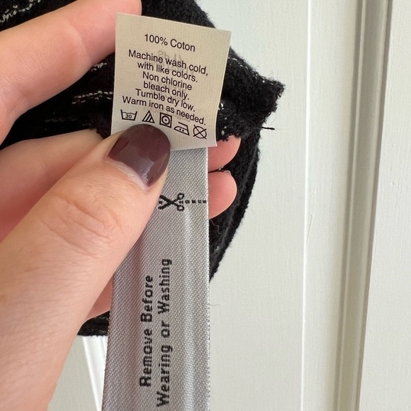 Madewell Tie Front Black and White Stripe Tee Women’s XS 100% Cotton - Picture 8 of 9